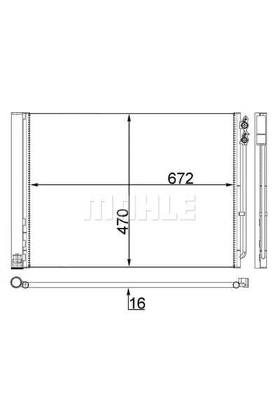 Mahle AC567000S Klima Radyatörü (70×800) Bmw 5 / 7 (F0_) (Eno:8Fc351309144)