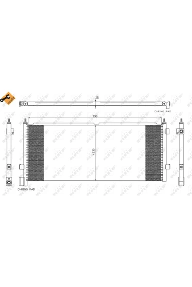 NRF 35891  Klima Radyatörü Volvo Fh 12 Fh 16 93 - Kurutucusuz ürün görseli