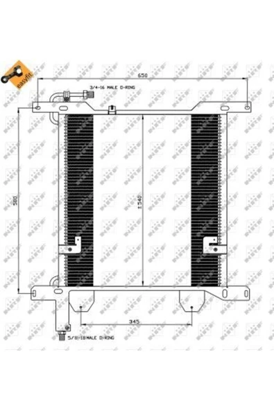 NRF 35837 Klıma Radyatoru Daf 95 Xf 97 ürün görseli 1