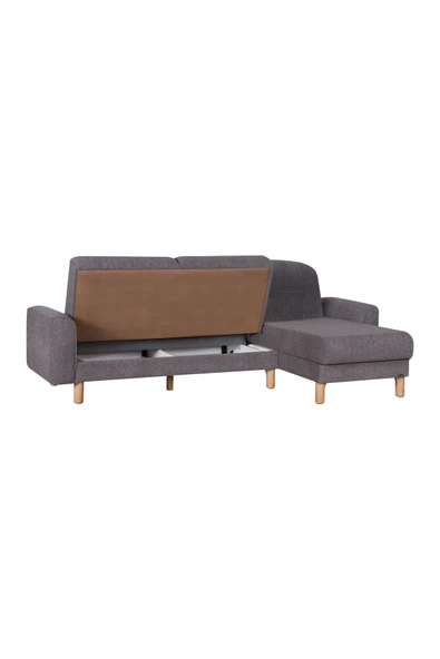 Kilim Mobilya  Bohem's Bohem Uzanmalı Köşe, Sağ Sol Kullanılabilen, Yüksek Ayaklı, Gri - 4