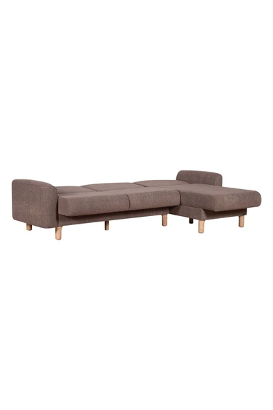 Kilim Mobilya  Bohem's Bohem Uzanmalı Köşe, Sağ Sol Kullanılabilen, Yüksek Ayaklı, Kahverengi - 4
