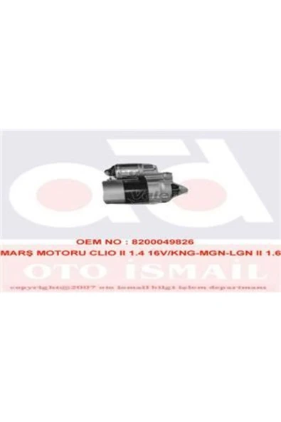 438110 Marş Motoru Clio II Kangoo Megane Laguna II 1.4 1.6 16V