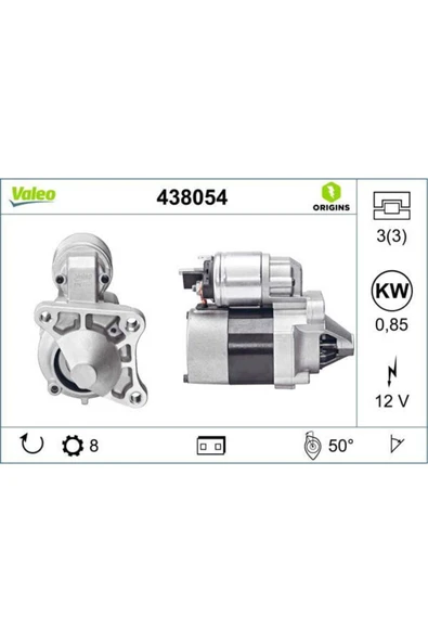 438054 Marş Motoru Clio II Clio Thalıa Kangoo Megane Laguna I II Scenıc 1.4 16V 1.6 16V ürün görseli 1