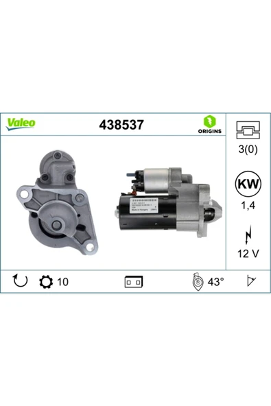 438537 Marş Motoru Volvo 3.0 Ti Geartronic