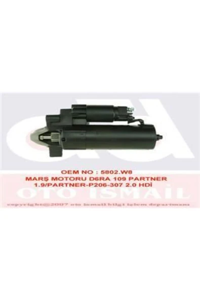 Mars Motoru 206 307 406 Partner / C4 Berlıngo 1.4 1.6 2.0 Hdı 1.9d 2.0