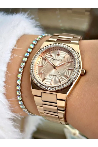 Ferrucci FC 0225 03544M.05 Çelik Kordon Kadın Kol Saati - Resim 2