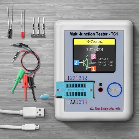 Fnirsi LCR-TC1 Çok Fonksiyonlu 1.8 Inch TFT Ekran Test Cihazı - 5