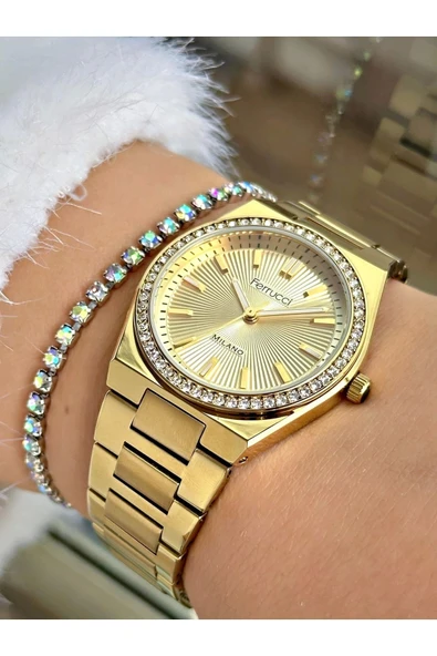 Ferrucci FC 0225 03544M.03 Çelik Kordon Kadın Kol Saati - Resim 4