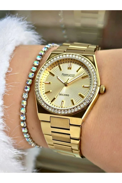 Ferrucci FC 0225 03544M.03 Çelik Kordon Kadın Kol Saati - Resim 2