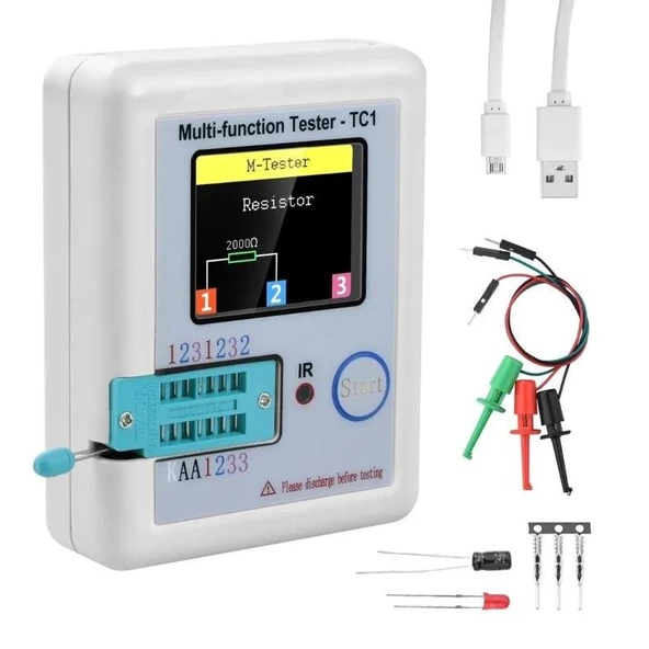 Fnirsi LCR-TC1 Çok Fonksiyonlu 1.8 Inch TFT Ekran Test Cihazı - 4