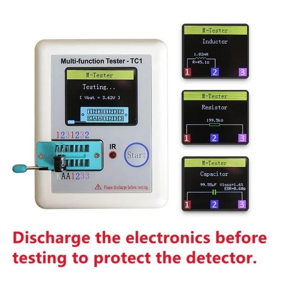 Fnirsi LCR-TC1 Çok Fonksiyonlu 1.8 Inch TFT Ekran Test Cihazı - 3
