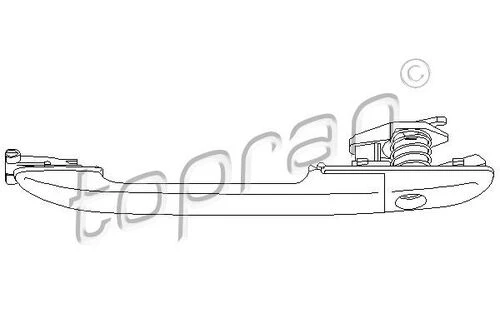 Topran 109911001  Dış Kapı Kolu (Mercedes: Vito 108 110 112 113 114 V200 V230)