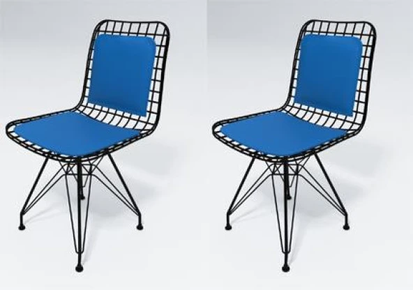 Knsz kafes tel sandalyesi 2 li mazlum syhmvi sırt minderli ofis cafe bahçe mutfak