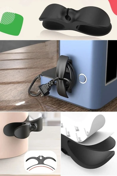 10 Adet Air Fryer Fırın Elektronik Cihazların Kablo Dağınıklığını Önlemek Için Kablo Sarma Aparatı - 2