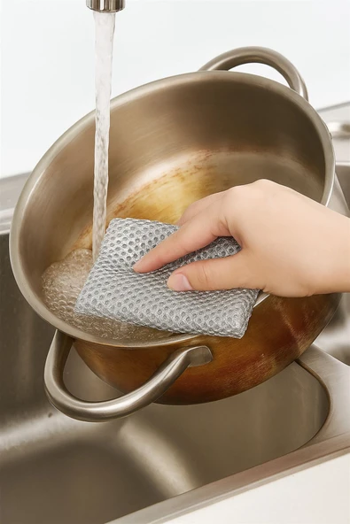 3’lü Ultra Temizlik Seti – Cımbızlı Fırça + Inox Bez + Silikon Eldiven | Yağ, Kir ve Derz Canavarı - 2