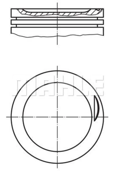 Goetze 87 PISTON+SEGMAN-(050)-(72.00)-(HYUNDAI  ACCENT 95/00  1.3 12V  ) ürün görseli 1
