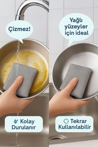3’lü Ultra Temizlik Seti – Cımbızlı Fırça + Inox Bez + Silikon Eldiven | Yağ, Kir ve Derz Canavarı - 3