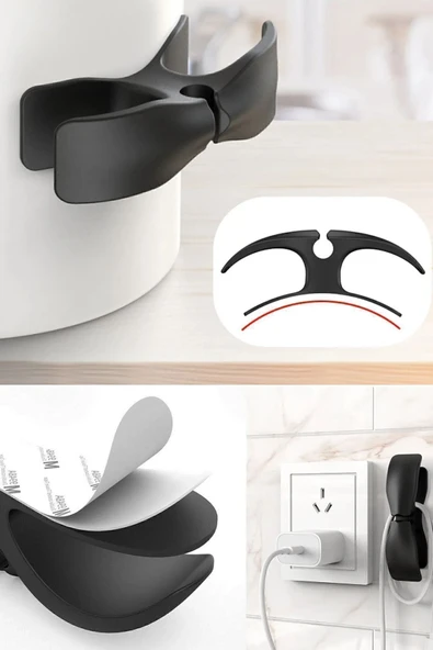 10 Adet Air Fryer Fırın Elektronik Cihazların Kablo Dağınıklığını Önlemek Için Kablo Sarma Aparatı - 6