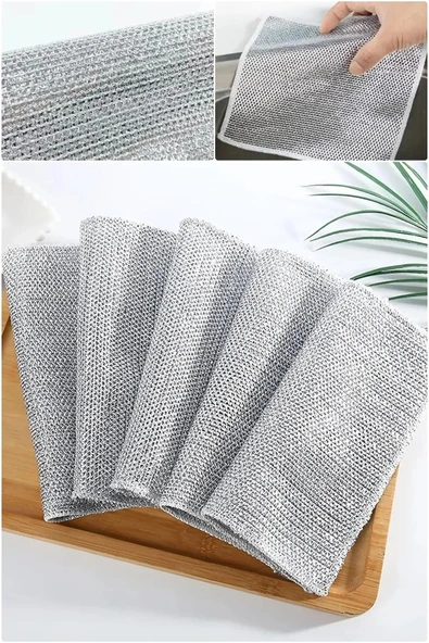 10 Adet Çok Fonksiyonlu Telli Inox Bez: Sert Kirler İçin Güçlü Temizlik ve Uzun Ömürlü Performans - 4