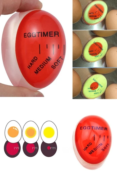 Dublör Yumurta Zamanlayıcı Egg Timer Ile Rafadan Kayısı Ve Pişmiş Yumurta Haşlayabilirsiniz - 2