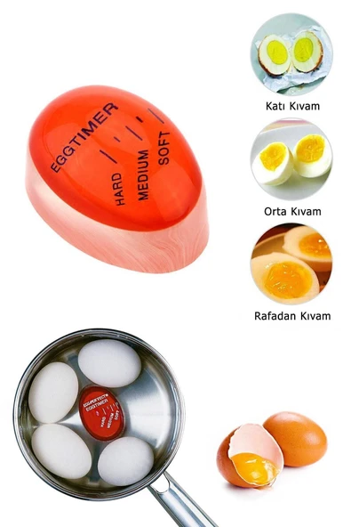 Dublör Yumurta Zamanlayıcı Egg Timer Ile Rafadan Kayısı Ve Pişmiş Yumurta Haşlayabilirsiniz