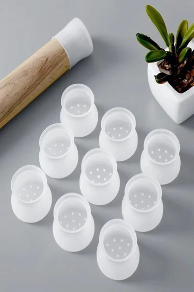 48 Adet Silikon Masa Sandalye Ayak Koruyucu Kapak Ahşap Parke Zemin Koruyucu Çizmez Ses Yapmaz Ped - 5