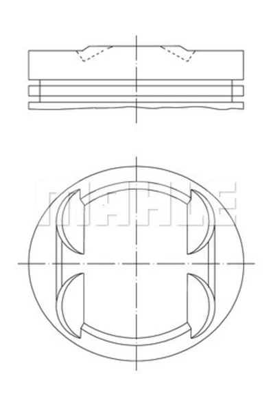 Mahle 0013402  Piston - Segman 0.50mm (m112.9, 90.40mm) E-class W210 96-03