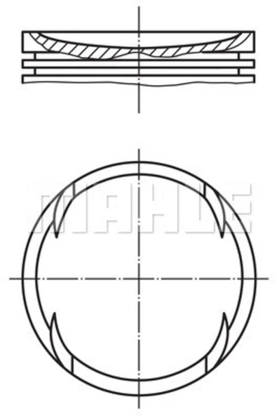 Mahle 0014002  Piston 90.40mm 0.50 W140 300s,se,sel W124 320ce W463 G320 3,2ı 94- M104.991/992/994/995/