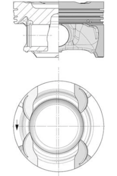 Kolbenschmidt 40853600  Piston - Segman Std. (m270.910, 83mm) X156 13- W176 12-18 W246 11-18 C117 13-19 ürün görseli 1