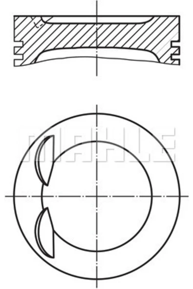 Mahle 0010600  Piston 90.90mm Std W202 Cl203 C230 2,2ı 96- M111,970/975/981