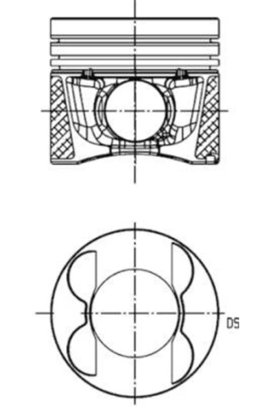 Kolbenschmidt 40809620  Piston - Segman 0,50mm (om 651.9, 83,25mm) X156 13- W176 11-18 W246 14-18 W204 10-14