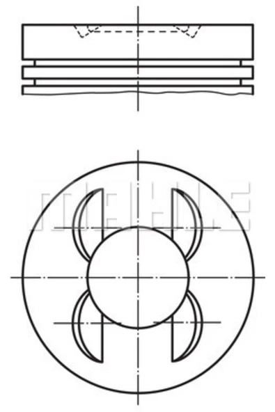 Mahle 0011300  Piston 89.90mm Std W210 S210 C280 E280t 2.8ı 96-03 M112.920/921