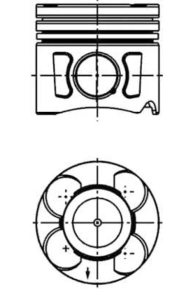 Kolbenschmidt 41648600 Piston Seğman Std 69.6mm Corsa E Van X15 1.3 Cdti 08 B 13 Dte ürün görseli