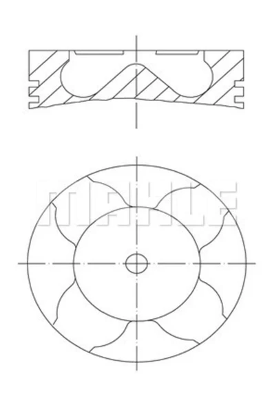 Mahle 0831702  Piston 84.00mm 0.50 E46 320d E39 520d 2.0d 00- M47d20 ürün görseli