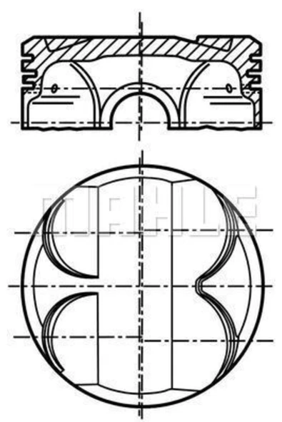 Mahle 081PI00111002 081pı00111002 Piston 80.50mm 0.50 E46 320ı E39 E60 520ı 2.2ı 00- M54b22