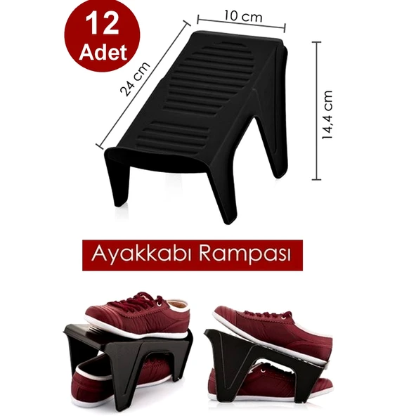 Ayakkabı Düzenleyici Ayakkabı Rampası Tekli Rampa Ayakkabı Düzenleme 12 Adet - 5