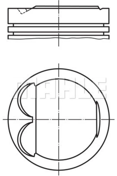 Mahle 0826700  Piston 80.00mm Std E36 E46 320ı E39 520ı 2.0ı 96- M52b20 ürün görseli 1