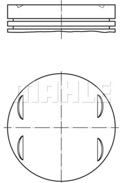 Mahle 0831302  Piston 84.50mm 0.50 E46 330 Cı-xı E39 530ı E65 E66 E67 730ı E83×3 E53×5 3.0ı 00- M54b30 ürün görseli