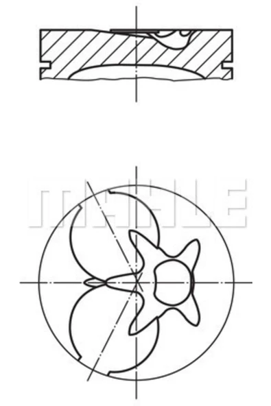 Mahle 0029302  Piston - Segman 0,50mm (om601.9, Om602.9, Om603.9, 87,50mm) 190 W201 85-93 W124 85-95 W2