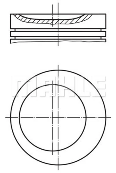 Mahle 0831400  Piston 84.00mm Std E36 318ı E34 518ı 1.8ı 93-99 M43bb18