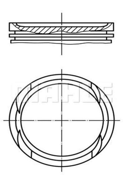 Mahle 011PI00112002 011pı00112002 Piston Segman 0.50 Mm (OPEL: ASTRA J CORSA E 1.4 TURBO) (WN226994)