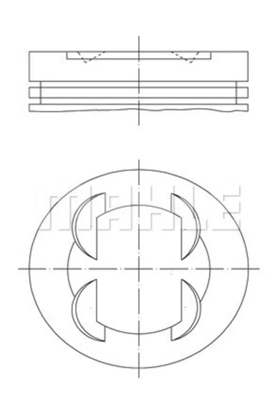 Mahle 0830102  Piston 86.40mm 0.40 S 50 B 32 M3 6cyl.1995-