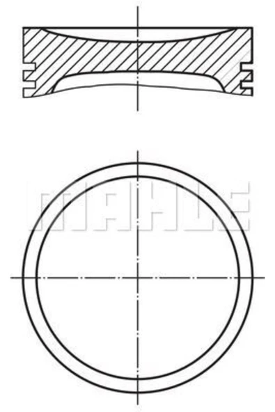 Mahle 0396400  Piston 75.00mm Std 106 206 Tu3a ürün görseli 1