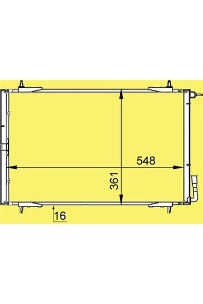 Kale 200ABC010 OTO Radyatör  Klima Radyatörü 206 98- 556X364X16 ürün görseli