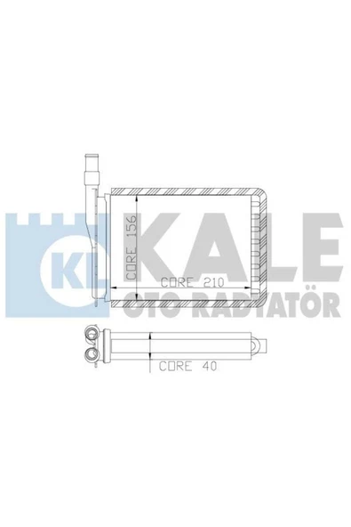 Kale 0581842AL OTO Radyatör 0 Kalorifer Radyatörü Renault 9 R11 2 Sıra Cu Pl 212X156 ürün görseli 1