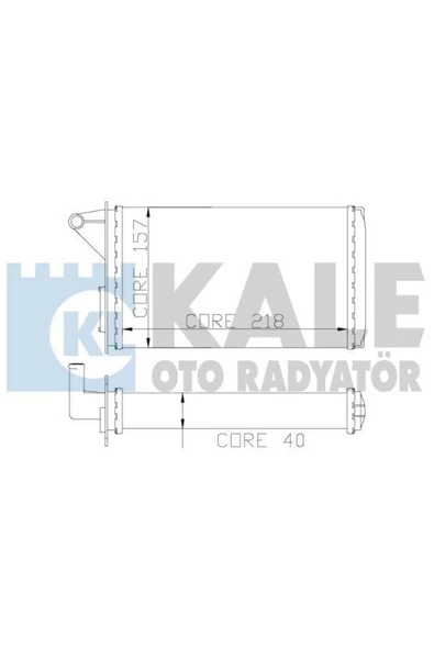 Kale 1783862AL OTO Radyatör  Kalorifer Radyatörü Uno Musluklu 218X156,5X40 - 1