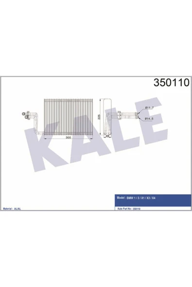 Kale 350110  EVAPORATÖR 1 3×1 X3×4
