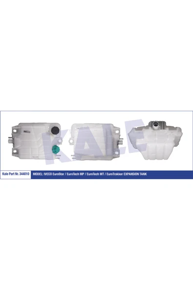 Kale 344010 OTO Radyatör  Genleşme Tankı Iveco Eurostar-Eurotech Mp-Eurotech Mt-Eurotrakker Kapaklı ürün görseli 1