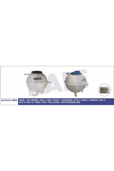 Kale 343630  Radyatör Yedek Su Deposu Golf Iı Iıı Iv Polo Classıc Jetta Iı Passat Vento ürün görseli