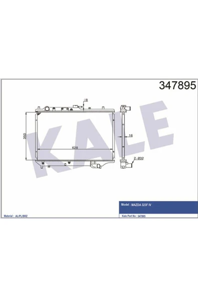 Kale 347895  Radyatör Mekanik 323 Hb 90-95 B63F15200 539652645 ürün görseli